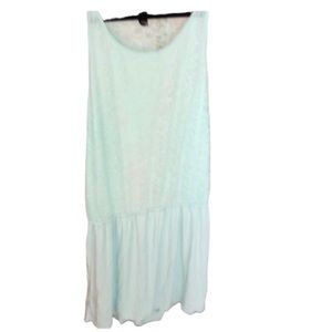 Victoria Secret size XL green lace dress with back cut out oversized NWOT